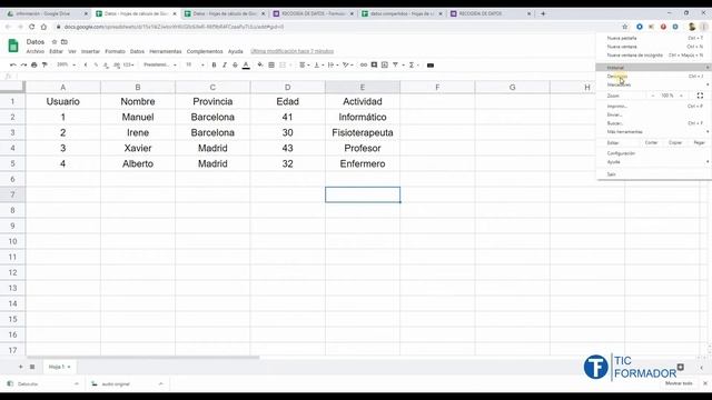 Excel: conectar con Google Drive смотреть онлайн