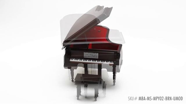 MBA-MS-MPY02-BRN-UMOD - Miniature Matte Brown Custom USB Sound Module Grand Piano with Bench смотреть онлайн