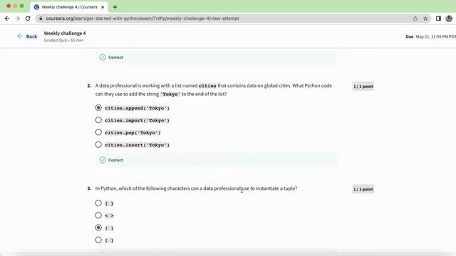 get started with python coursera week 4 quiz answers || Google Advanced Data Analytics смотреть онлайн