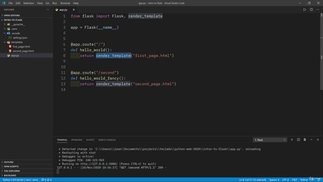 07 - Backend Development with Flask - 003 What is Jinja2 смотреть онлайн