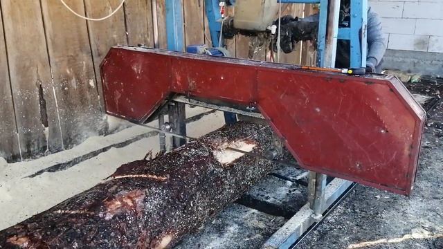 Decojitoare de bușteni montată pe drujba, și Husky 555 taie brad pt. Dimensiunea Dranitelor/part 3. смотреть онлайн