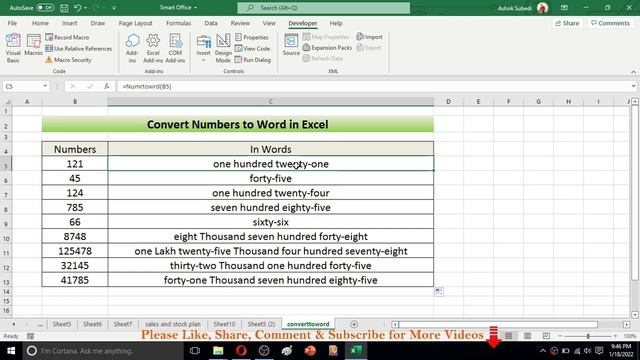 How to Convert Number to Word in Excel | Spellnumber Formula in Excel смотреть онлайн