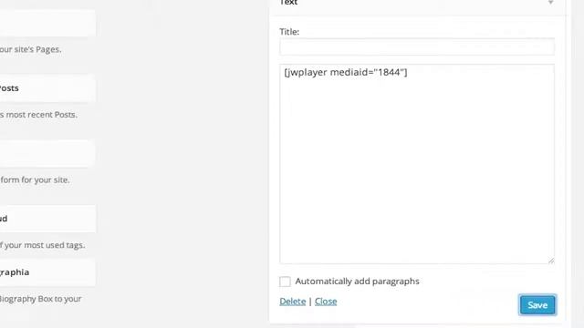 How to Insert a Video in Wordpress Widgets Using JW Player смотреть онлайн