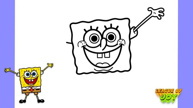 How to DRAW SPONGEBOB easy смотреть онлайн