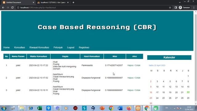 APLIKASI SISTEM PAKAR DENGAN METODE CASE BASED REASONING (CBR) BERBASIS WEBSITE смотреть онлайн