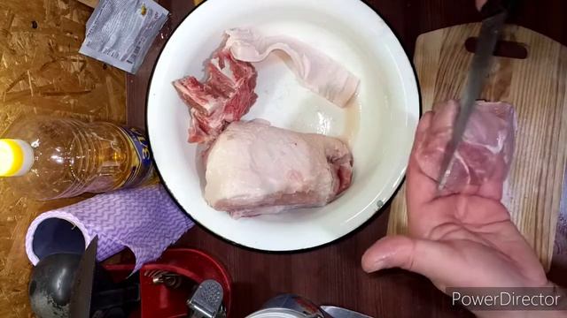 Хвост бобра в духовке..готовлю мясо на шашлык.... смотреть онлайн