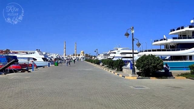 Hurghada Marina Boulevard, Egypt | Walking Tour | Music | Набережная Хургада Марина, Египет | Музык смотреть онлайн