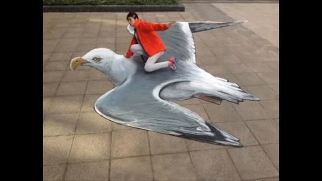 3д рисунок на асфальте. Интересное видео смотреть онлайн