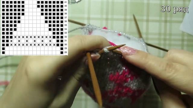 ЧАСТЬ 2. Шар на ёлку спицами с жаккардом МК. Knitted Christmas Ball Tutorial Part 2. смотреть онлайн