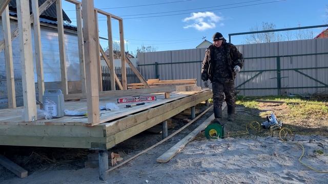 Хозблок на даче своими руками. ч.3 Каркасные стены. смотреть онлайн
