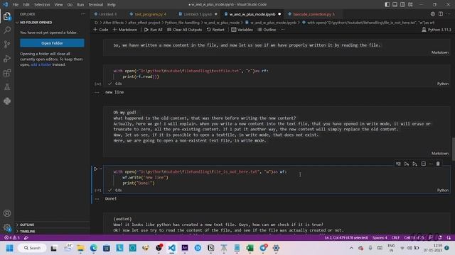 File Handling in Python - "w" and "w+" mode | Python | Part - 2 смотреть онлайн