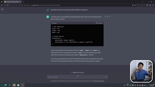 Using ChatGPT AI to Draw 3D Models In FreeCad смотреть онлайн
