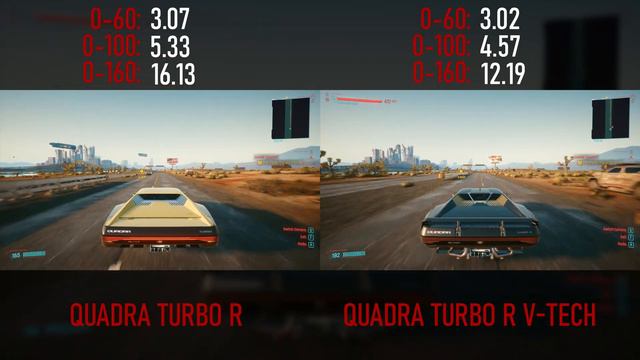 Quadra Turbo R vs Turbo R V-Tech Acceleration смотреть онлайн
