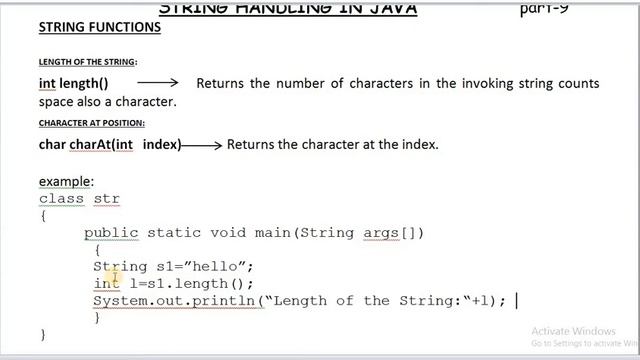 LENGTH AND CHARAT METHODS IN JAVA STRING WITH EXAMPLE смотреть онлайн