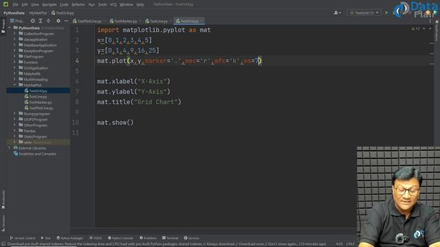 Python Matplotlib Practical - How to Apply Grid in Graph Plot in Matplotlib | Grid Lines in Hindi смотреть онлайн