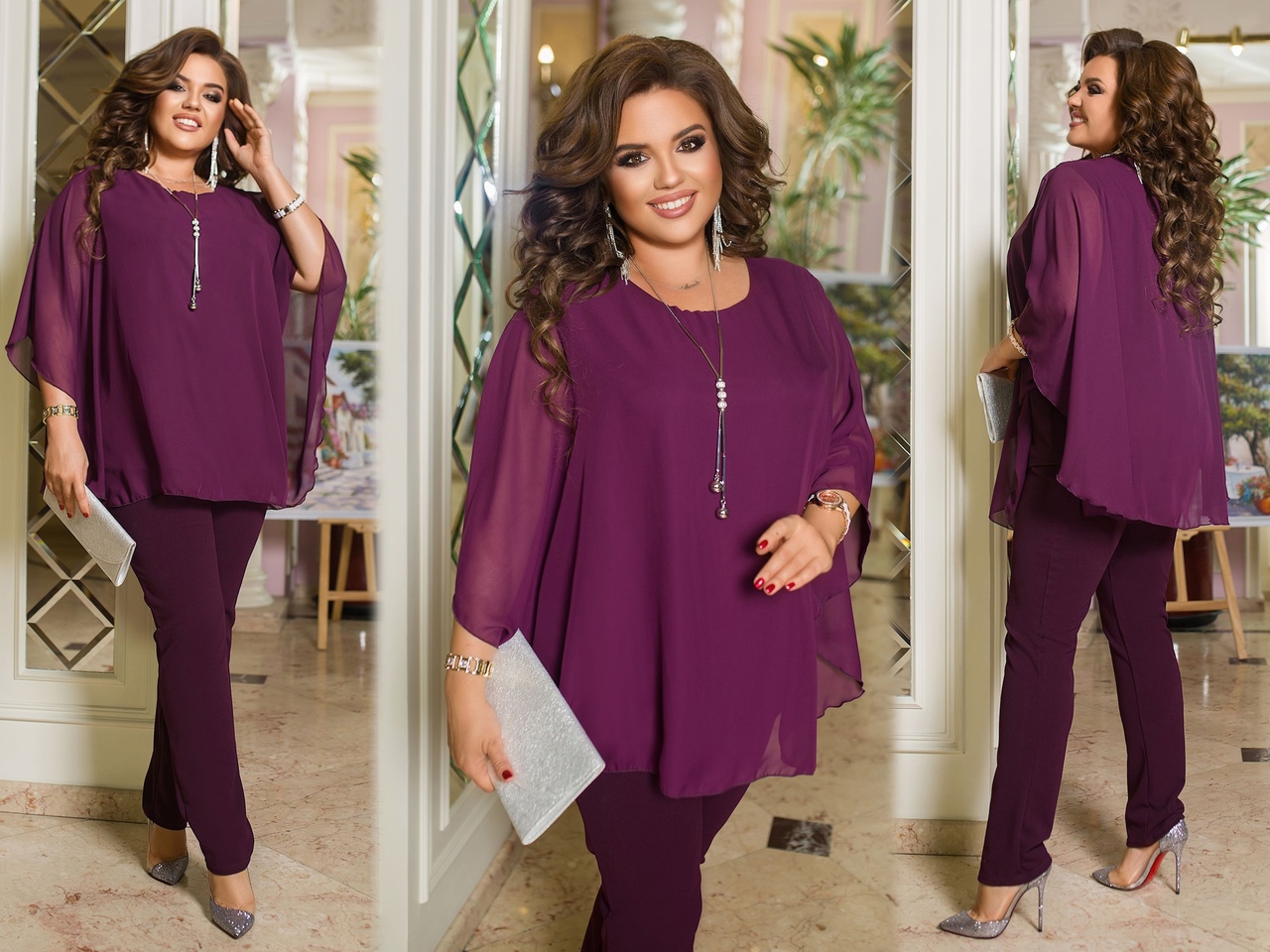 Брючные костюмы для полных женщин ???. смотреть онлайн