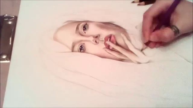 Портрет цветными карандашами. Sarah Marie. Saint Octopus смотреть онлайн