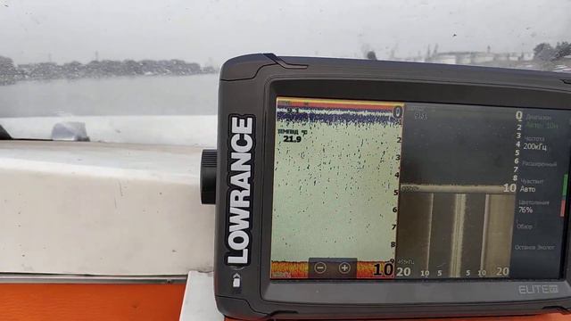 Lowrance Elite 9Ti на скорости