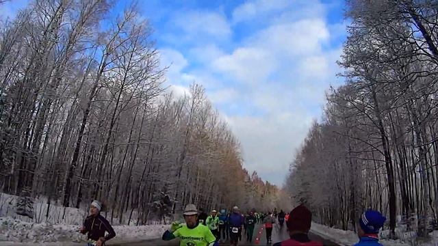 28.01.18г.Старт марафона "Дорога Жизни",до 25км смотреть онлайн