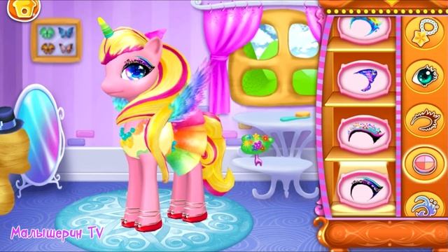 Видео для детей про игру - Любовь для милой пони. Новые наряды и веселые игры в парке смотреть онлайн