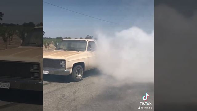 1985 c10 ls swapped burnout test and tune till tire gives смотреть онлайн