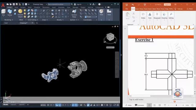 AutoCAD 3D tutorials Lesson 19 (PROPELLER SHAFT ASSM PART 2) смотреть онлайн