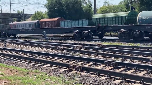 Товарные поезда в Оренбурге/ RZD Freight Trains in Orenburg смотреть онлайн