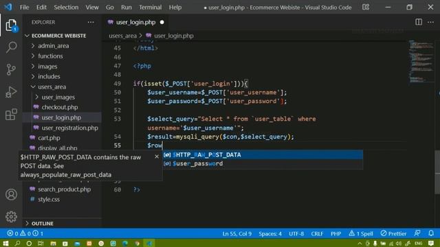 E-Commerce Website using PHP and MySQL || User Login Logic || Part -43 смотреть онлайн