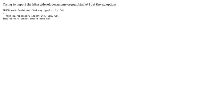 Ubuntu: ImportError: cannot import name Gdl from gi.repository смотреть онлайн