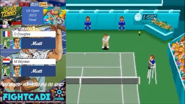 Douglas vs Wijnker - Final - US Open 23 - Super Tennis SNES Online - with commentary смотреть онлайн