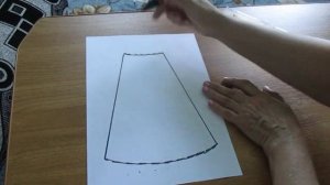 Как раскроить длинную  юбку. Быстрый  крой  юбки  - трапеция.
