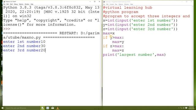 Python program to check If a number is positive or negative смотреть онлайн