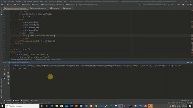 Python Adaptive Composite Simpson's Rule Calculator (Numerical Methods Part 5) смотреть онлайн