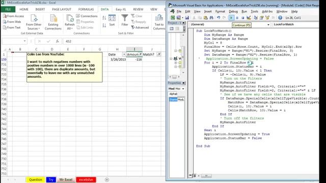 Excel - How To Finds A Debit's Credit In Excel - Duel 156 - Episode 1872 смотреть онлайн