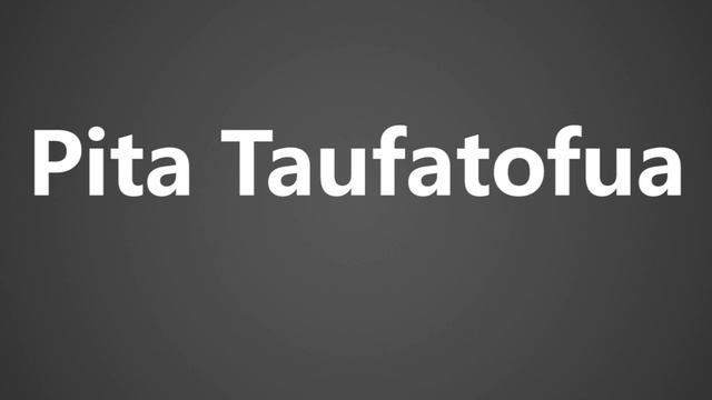 How To Pronounce Pita Taufatofua смотреть онлайн