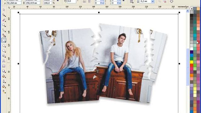 Уроки CorelDRAW: эффект разорванной фотографии смотреть онлайн