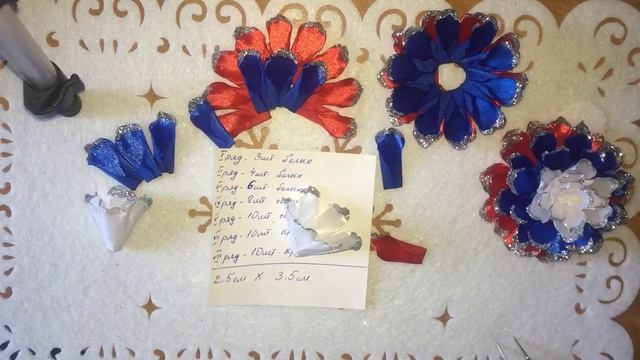 Бантики с блёстками из атласных лент смотреть онлайн