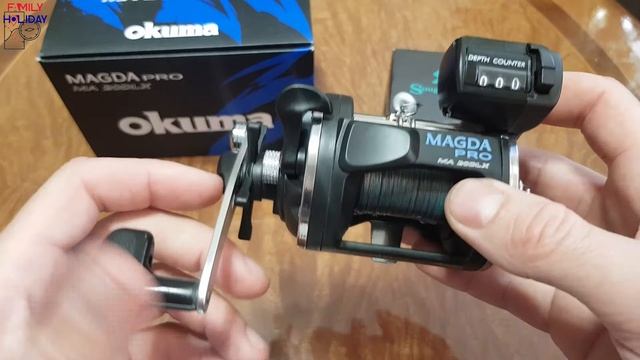 Катушка OKUMA MAGDA PRO 20DLX для троллинга и плетёный шнур Sougayilang 9 нитей [Отзыв] смотреть онлайн