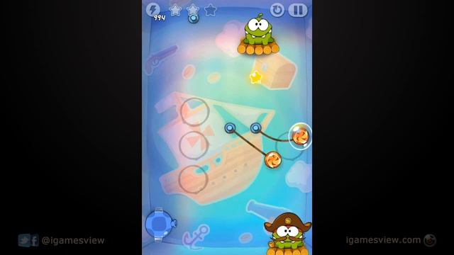 Cut the Rope: Time Travel (Pirate Ship) Walkthrough-3Stars Level- 9 смотреть онлайн