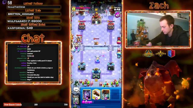 3.0 Xbow vs Miner Wallbreakers Cycle [ZachCR Stream Highlight] -- Clash Royale смотреть онлайн