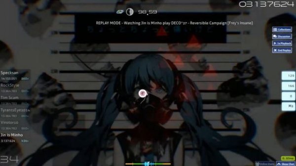 Testing osu lazer skin for osu