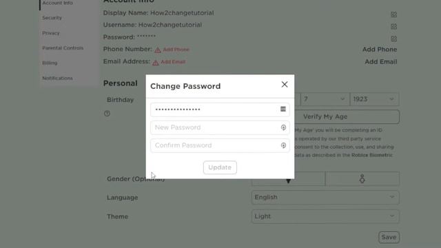 How To Change Roblox Password | How To Reset Roblox Password