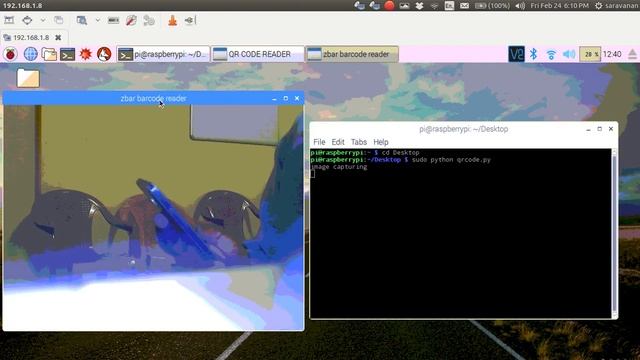 QR-Code decoder using Raspberry Pi... смотреть онлайн