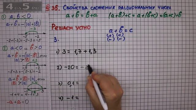 Решаем устно задание 3 – § 35 – Математика 6 класс – Мерзляк А.Г., Полонский В.Б., Якир М.С. смотреть онлайн