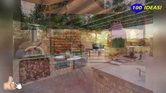 Barbecue area and outdoor kitchen on the terrace or backyard relaxation area! смотреть онлайн