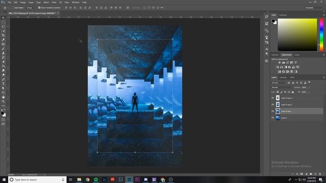 Infinity Inception Optical Illusion Effect in Photoshop | Easy Tutorial (Linear Perspective) смотреть онлайн