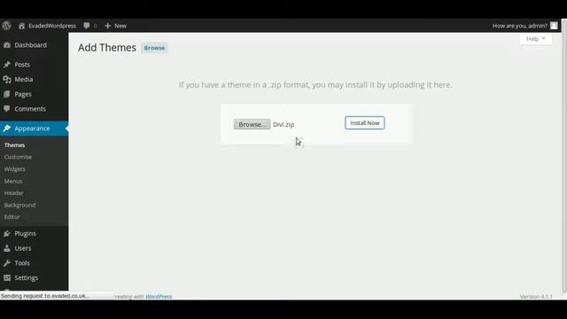 Basic How To - Installing a Wordpress theme from zip file. смотреть онлайн
