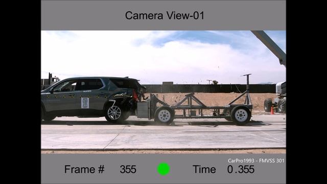 2018-2022 Chevrolet Traverse / GMC Acadia FMVSS 301 Rear Crash Test (50 Mph) смотреть онлайн