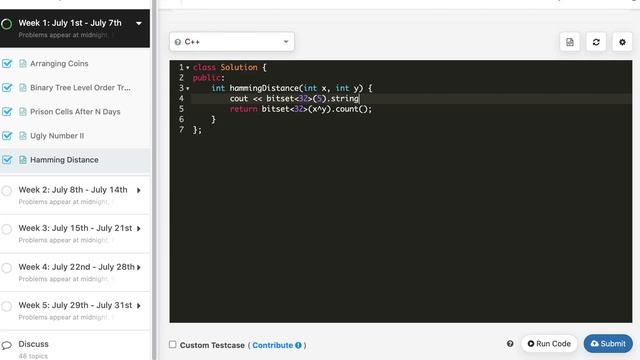 Hamming Distance | LeetCode 461 | C++, Java, Python смотреть онлайн