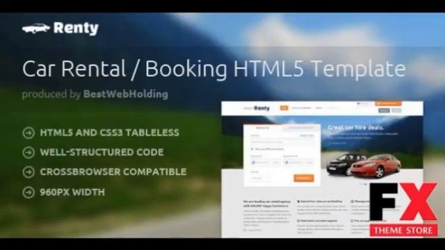 Preview Renty - Car Rental and Booking HTML5 Template смотреть онлайн